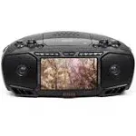 Aiwa 7" LCD Streaming DVD CD FM Radio Bluetooth Portable Boombox - Black