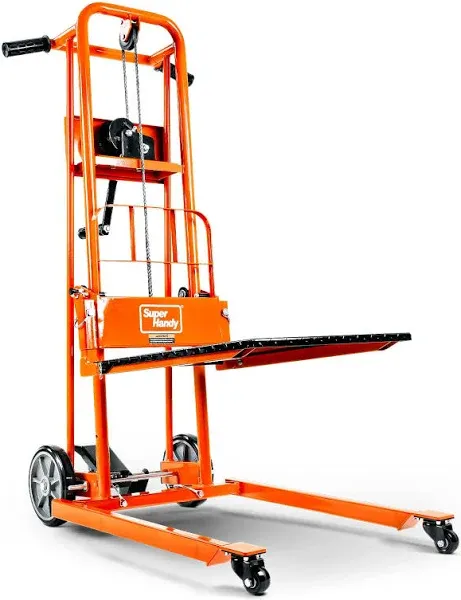 SuperHandy 330-lb 4-Wheel Orange Steel Standard Duty Platform Truck