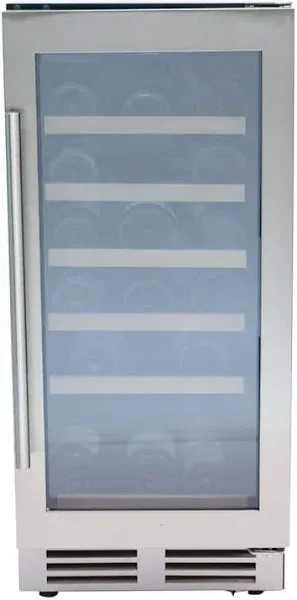 Avanti WCF281E3SS Wine Cooler Designer Series Freestanding or Built in Refrigerator, Holds Up to 28 Bottles, Stainless Steel Construction and LED Lighting