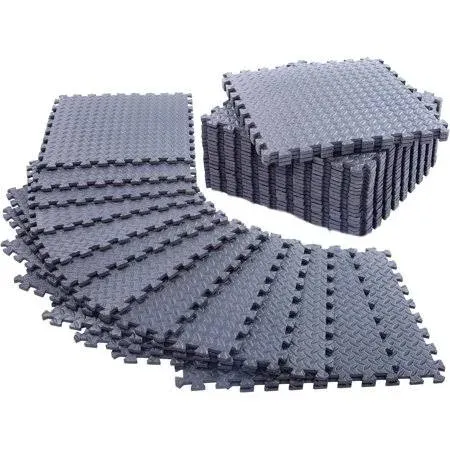 24pc Puzzle Exercise Mat w/ EVA Foam Interlocking Tiles 96 Sq Ft GYM Home