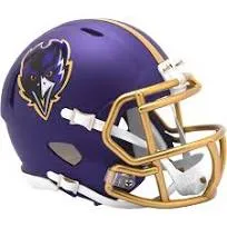 Preorder - Baltimore Ravens New Mini Speed Football Helmet 2024 Alternate - Ships 8.15.2024