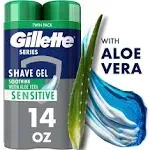 Gillette Series Mens Sensitive Shave Gel (14 oz)