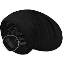 Lulusilk 100% Mulberry Silk Lined Sleep Cap Bonnet for Sleeping No More Frizzy Tangled Hair