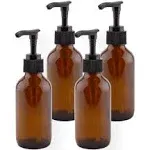 Cornucopia 4oz Amber Glass Pump Bottles (4-Pack)