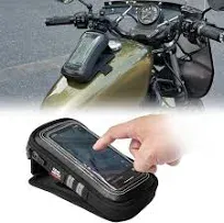 KEMIMOTO Motorcycle Magnetic Tank Bag Water-Resistant Phone Holder Breathable Gas Small Tank Bag Case Phone Bag Adjustable Angle Touch Screen Magnetic Bag for Motorcycle Universal up to 6.5 Inch