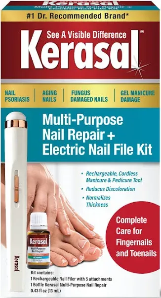 Kerasal Multi-Purpose Nail Repair and Electric Nail File Kit