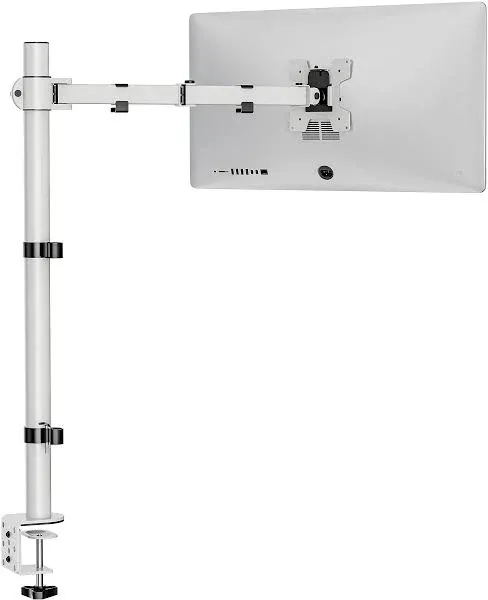 WALI Tall Monitor Stand Desk Mount, Single Extra Tall Monitor Arm Bracket for Computer Screen up to 32 inch, 22lbs (M001XL-W), White