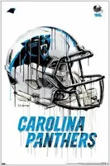 Trends International NFL Carolina Panthers Drip Helmet 20 Wall Poster