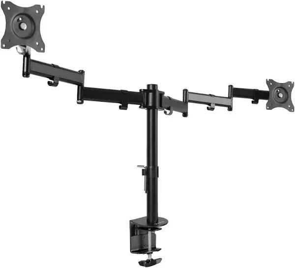 Dual Ultra Wide 13 to 38 inch Computer Monitor Mount, Fully Adjustable VESA S...