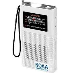 Portable AM FM Transistor Radio with New ver Backlight Powerful Flashlight Powered by 1500mah Lithium Battery (Included),Ultra-Long Antenna Best Reception Best Sound Quality