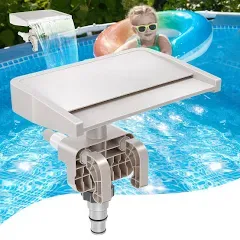 Pool Fountain Waterfall for Above Ground Pools, Smooth Flowing Pool Waterfall, Above Ground Pool Accessories, Cooling and Relaxation Pool Fountain for Outdoor Decor, Swimming Pool