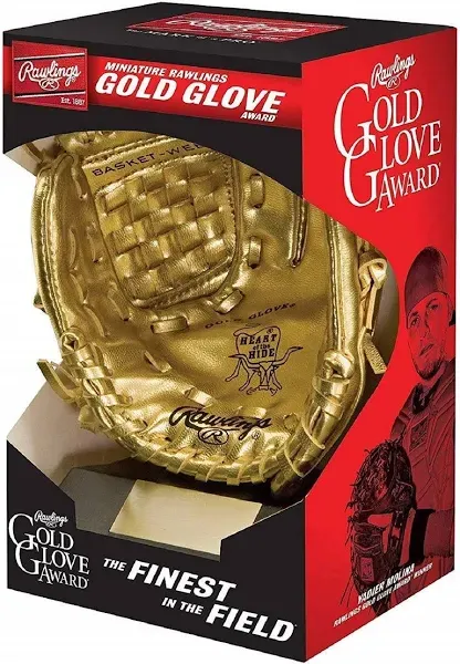 Rawlings | Mini Gold Glove Award Trophy | Stand Included | Replica