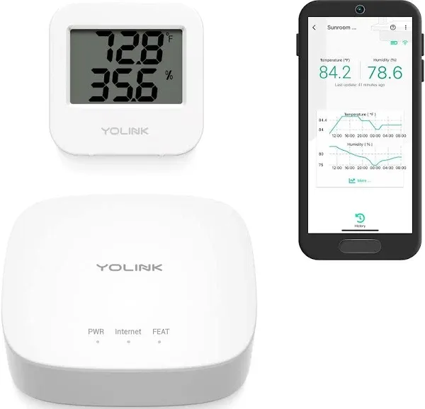 YoLink Smart Wireless Temperature Sensor/Humidity Sensor