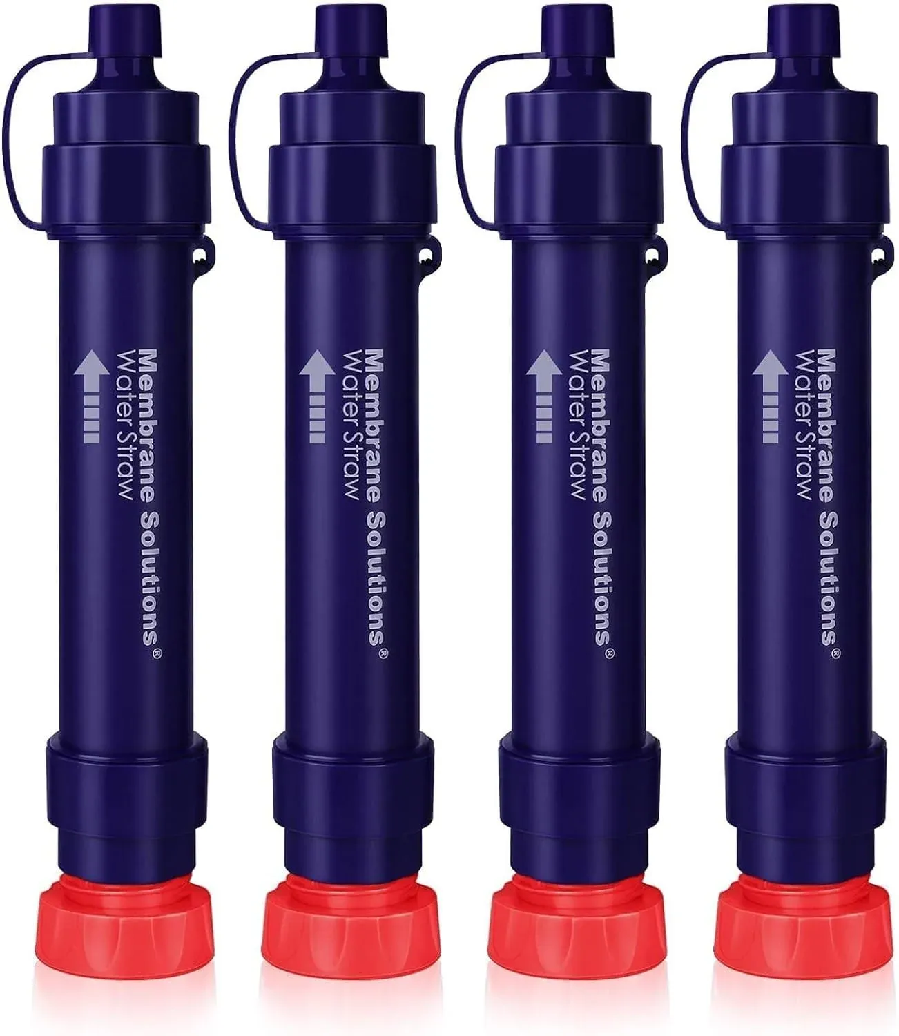 Membrane Solutions Water Filter Straw WS02, Detachable 4-Stage 0.1-Micron Portab