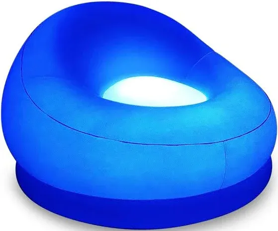 Air Candy Illuminated Inflatable LED Chair - Choose from Over 120 Options and is Perfect for Indoors & Outdoors - 100% Waterproof. (LED Multicolored Chair with Remote)