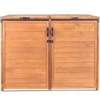 Horizontal Trash and Recycling Storage Shed - Medium