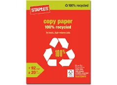 Staples 100% Recycled 8.5" x 11" Copy Paper