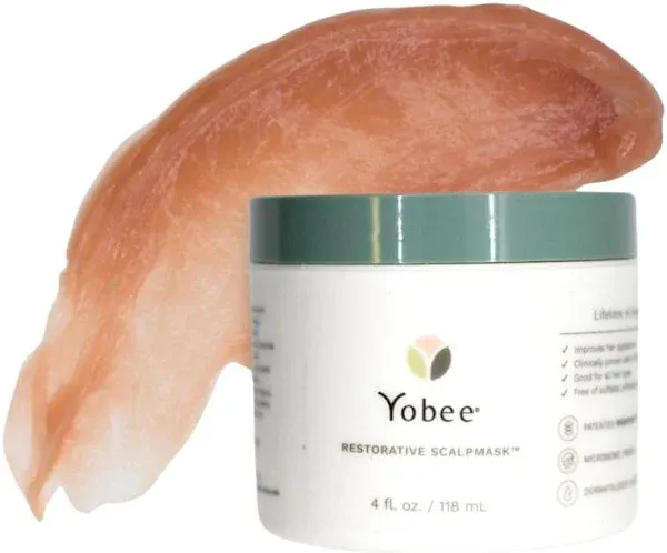 Yobee Restorative Scalp Mask - Dry Scalp Treatment Hair Mask - Probiotic Extracts, Organic Honey, Turmeric, Vitamin B12 - Natural Dry, Itchy, Sensitive Scalp and Dandruff Relief - for Adults, 4 fl oz