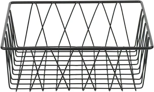 G.E.T. WB-1294-MG 12" x 9" Rectangular Wire Basket, 4" Tall, Metal