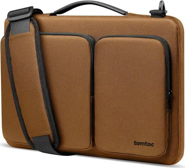 tomtoc 360 Protective Laptop Shoulder Bag for 13 Inch MacBook Pro M2/A2686 M1/A2338, 2024-2018 MacBook Air M3/A3113 M2/A2681 M1/A2337, 13-in Surface Pro 11th AI/10/9, Water-Resistant Accessory Case