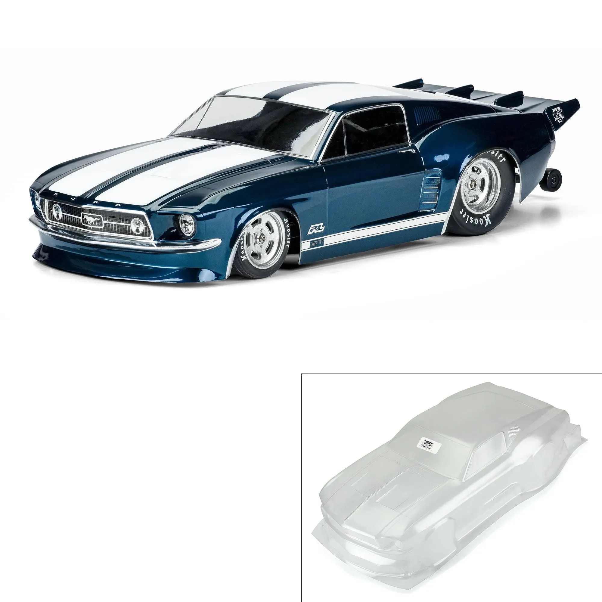 Pro-Line 357300 1967 Ford Mustang Clear Body Losi 22S, Slash, DR10 dra