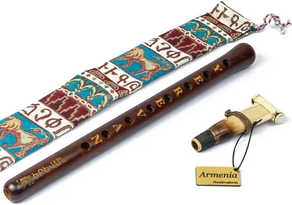 HandCraftoria Armenian Duduk Special Edition - Yerevan Birthday - Handmade from Armenia with Playing Instruction - Oboe Flute Balaban Woodwind