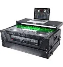 ProX ATA Black Flight Case for DDJ-REV7/DDJ-1<wbr/>000 SRT w/2U Rack+Shelf+Whe<wbr/>els+LED