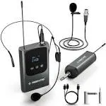 Phenyx Pro Single Digital Wireless Microphone System, w/Mini Receiver, Bodypack Transmitter,15 Channels in 900MHz UHF Band, Headset/Lapel Microphone