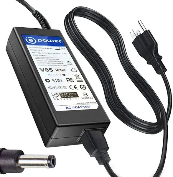 T-Power 65W 90W Charger for ViewSonic 22" 23" 24" 27" Frameless LED Monitor IPS 1080p HDMI, DVI, VGA Replacement Switching Power Supply Cord Ac Dc Adapter