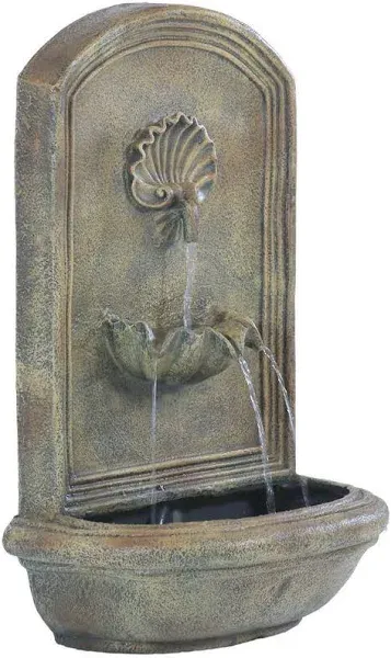 Sunnydaze Decor Seaside Outdoor Wall Fountain