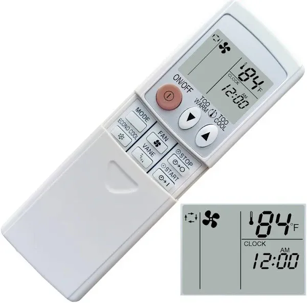 Replacement for Mitsubishi Electric Mr Slim Air Conditioner Remote Control for MSZ-GL06NA MSZ-GL09NA MSZ-GL12NA MSZ-GL15NA (Display in Fahrenheit Only!!!)