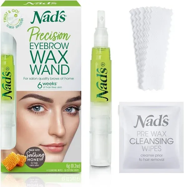 Nad&#039;s Precision Eyebrow WAX WAND Brows Lip &amp; Chin Gel Honey Wax 6g