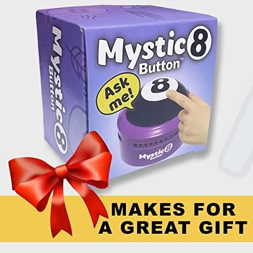 Mystic 8 Button - (15 Different Audio Answers) | New Generation of Traditional Magic 8 Ball | Ask a YES or NO Question | Eight Ball | Fortune Telling Ball