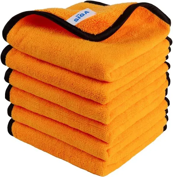 MR.SIGA Professional Premium Microfiber Towels for Household Cleaning, Dual-Side