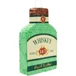 Sparkle and Bash Whisky Bottle Adult Pinata, 21st Birthday, Bachelor Party Decorations for Men (16.5 x 11 in)