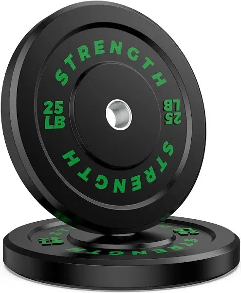 XDDIAS Bumper Plates, Olympic Bumper Plates Set, 2-Inch Rubber Weight Plates with Steel Insert for Weight Lifting and Strength Training - Sold in Single, Pairs or Sets（10-55LBS）