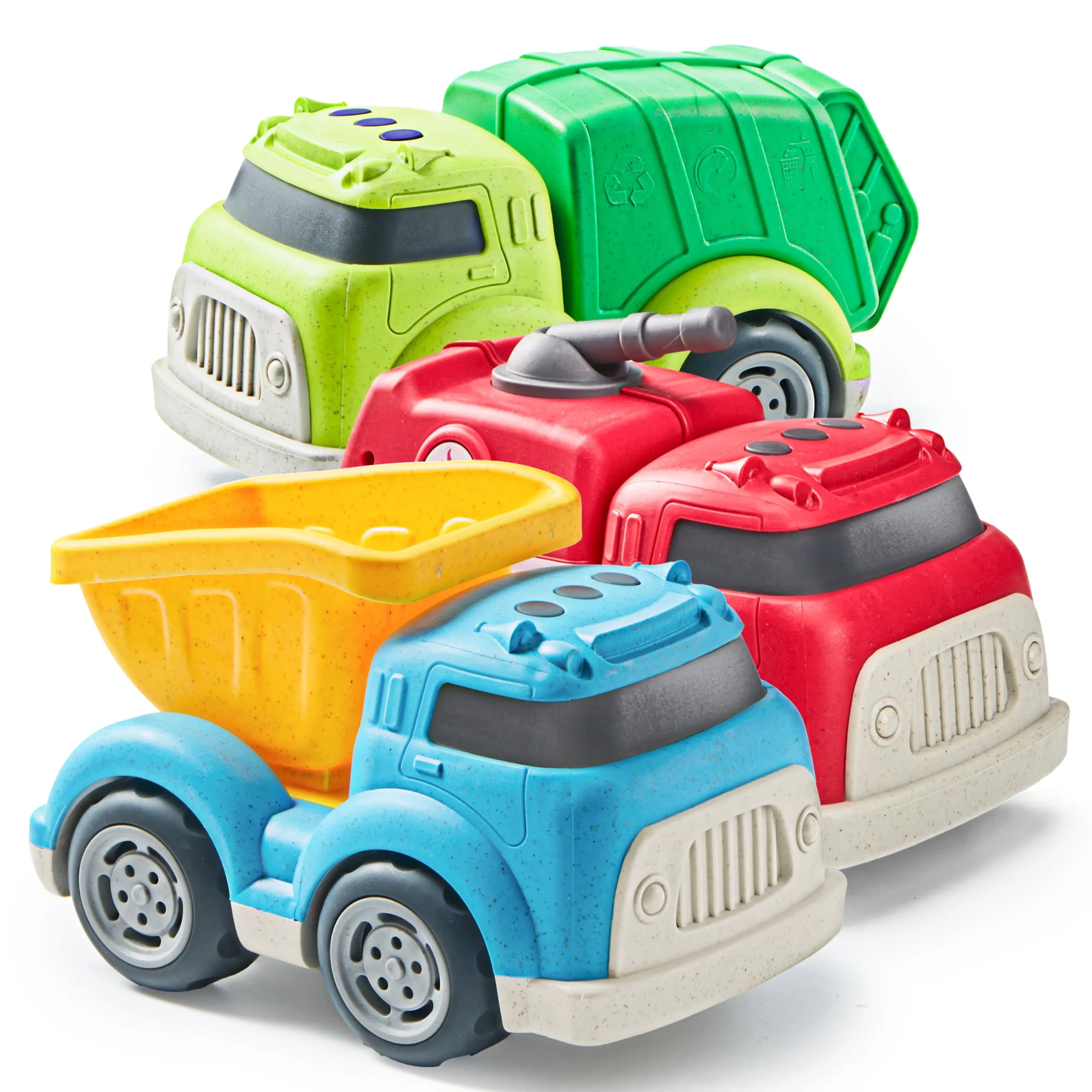 JOYIN 3 Pack 6.7" Big Trucks for Toddlers