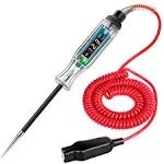 Premium Digital LED Automotive Circuit Tester, DC 2.6V-32V Test Light with Portable PU Extended Spring Wire, Vehicle Circuits Low Voltage Light Tester with Sharp Stainless Probe