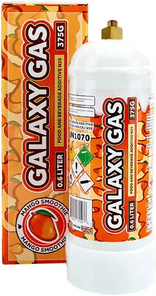 Galaxy Gas Mango Smoothie Flavor Whipped Cream Dispenser Cartridge Tank