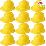 JOYIN Construction Hard Hats, 24 Pcs Toy Plastic Kids Party Hats, Yellow, for Children Construction Birthday Party, Building Theme Party Favors