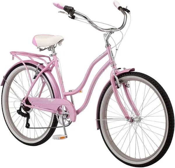 Perla Adult Beach Cruiser Bike, Men and Women, 18-Inch Step-Through Steel Frame,