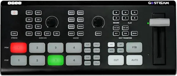 Osee GoStream Deck Pro HDMI Live Stream Switcher, Video Mixer Switcher 6 HDMI, 2 USB, 8 Macro Buttons, SuperSource, Three Streams Simultaneously, Phone Out, UVC & NDI Updatable