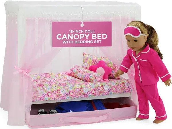 Emily Rose 18" Doll Canopy Bed