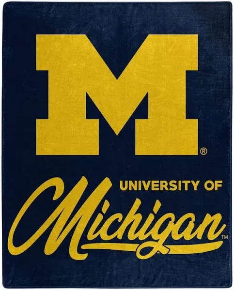 Michigan Wolverines Signature Raschel Throw Blanket