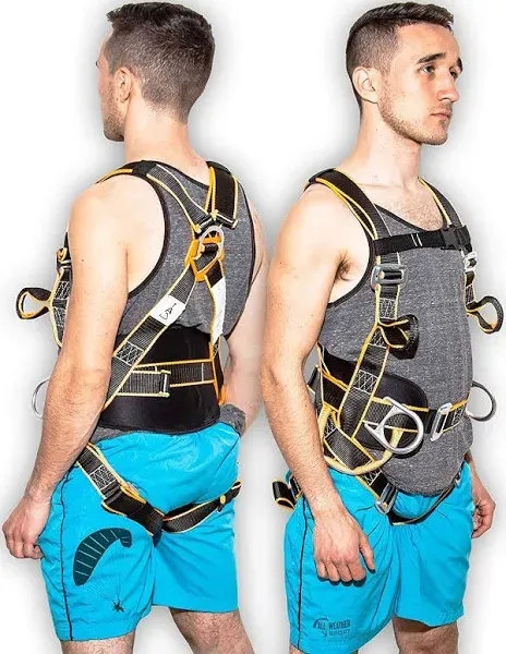 Premium Kiting Harness for Ground Handling - Perfect for Paragliding, PPG, Powered Paragliding, Paramotoring, Paraglider, Paramotor, Kiteboarding,