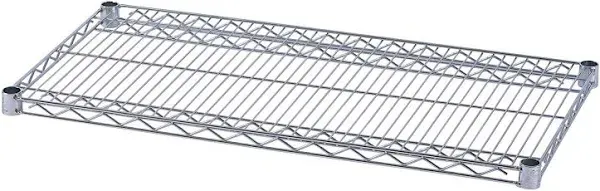 Alera - Industrial Wire Shelving Extra Wire Shelves, 36W x 18d, Silver, 2 Shelves/Carton