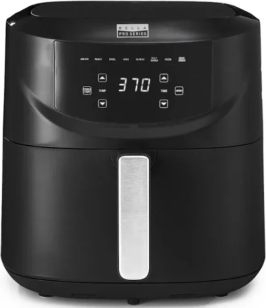 Bella 90088 5.3 qt. Stainless Steel Digital Air Fryer - Silver