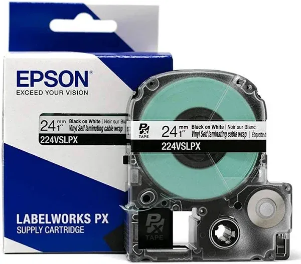 Epson Cartridge Label Black on White/Clear