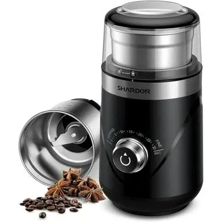 Upgraded Adjustable Coffee Grinder Electric, Herb/Spice Grinder, Espresso Gri...