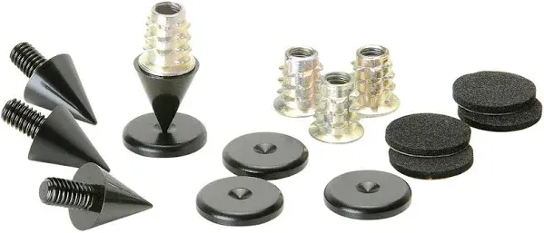 Dayton Audio DSS2-BC Black Chrome Speaker Spike Set 4 Pcs.